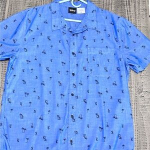 Disney Blue Casual Button Down Shirt
